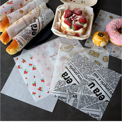 40gsm Greaseproof Food Wrapping Paper 10x10 Cake Packaging Jumbo Roll