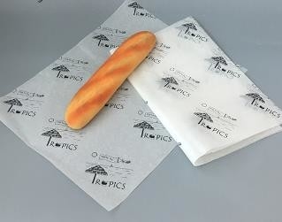 White Eco Friendly Food Wrapping Paper Parchment Food Grade Hot Sandwich